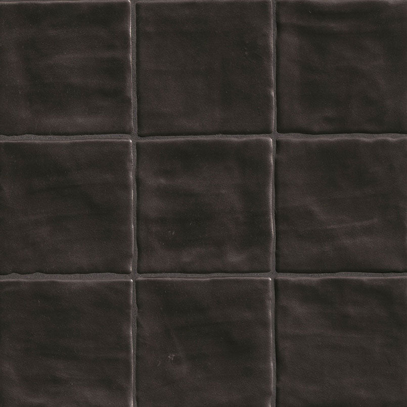 4x4 Zest Solid-Color Satin Undulated Ceramic Tile