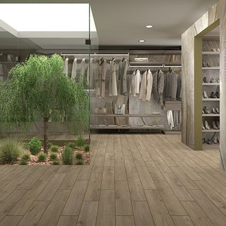 Mocha Wood - 6x36 Sleigh Creek Natural Wood-Look Matte Smooth Porcelain Tile