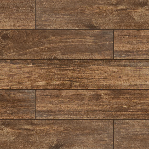 6x48 American Estates Natural Wood-Look Matte Smooth Porcelain Tile Rustic Brown