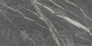 Dark Gray - 12x24 Foyer Natural Marble-Look Matte Smooth Porcelain Tile