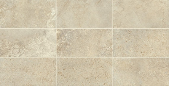 12x24 Uniche Natural Stone-Look Matte Smooth Porcelain Tile Beige Sand