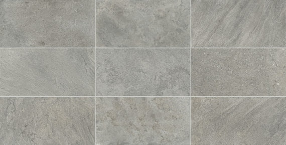 12x24 Uniche Natural Stone-Look Matte Smooth Porcelain Tile Slate Gray