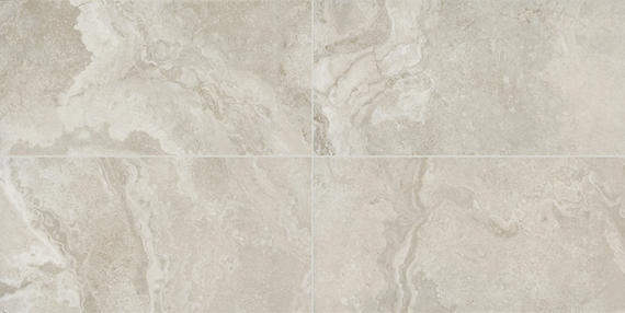 12x24 Archaia Natural Stone-Look Matte Smooth Porcelain Tile Light Gray