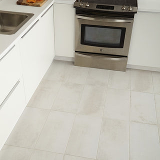 Ivory Beige - 12x24 Modern Hearth Natural Concrete-Look Matte Smooth Porcelain Tile