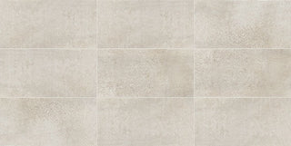 Light Beige - 12x24 Reminiscent Grid Natural Concrete-Look Matte Smooth Porcelain Tile