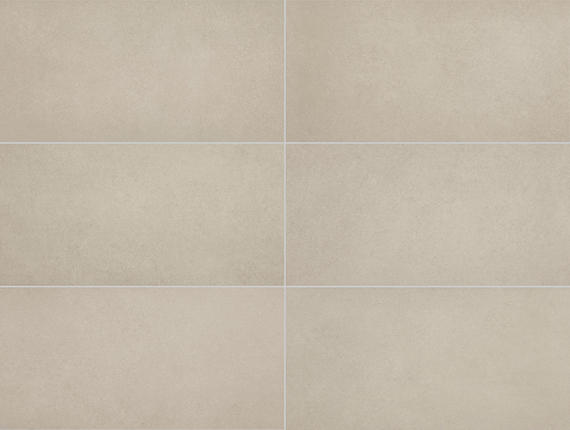 12x24 Volume 1.0 Stepwise Concrete-Look Matte Smooth Porcelain Tile Soft Beige