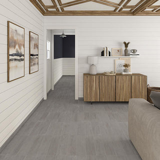 Soft White - 12x24 Portfolio Natural Concrete-Look Matte Smooth Porcelain Tile