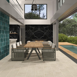 Light Beige - 12x24 Scripter Stepwise Stone-Look Matte Smooth Porcelain Tile
