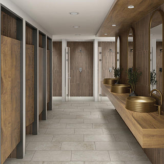 Warm Taupe - 12x24 Scripter Stepwise Stone-Look Matte Smooth Porcelain Tile