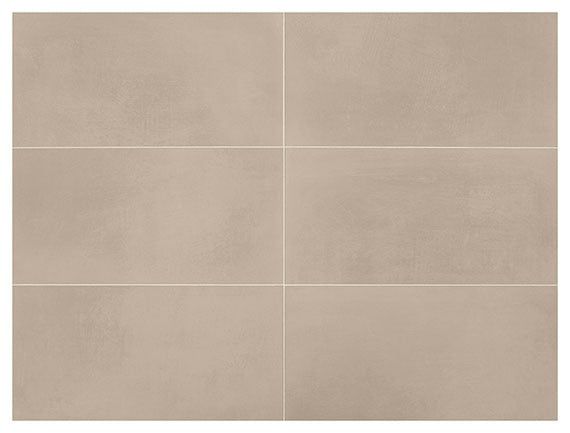 12x24 Moroccan Concrete Natural Concrete-Look Matte Smooth Porcelain Tile Light Brown