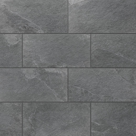 15x30 Constant Natural Stone-Look Matte Gritty Porcelain Tile Charcoal Gray