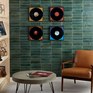 Dark green - 2x10 Remedy Handcrafted Solid-Color Glossy Smooth Porcelain Tile