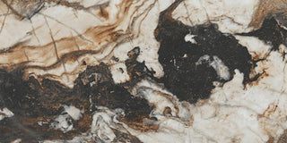 Black Gold - 24x48 Foyer Natural Marble-Look Matte Smooth Porcelain Tile
