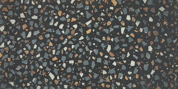 24x48 Curation Fragment Shard Natural Mixed-Material Look Matte Smooth Porcelain Tile Dark Charcoal