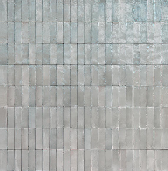 2x6 Rice Natural Natural-Look Glossy Smooth Porcelain Tile Soft Gray