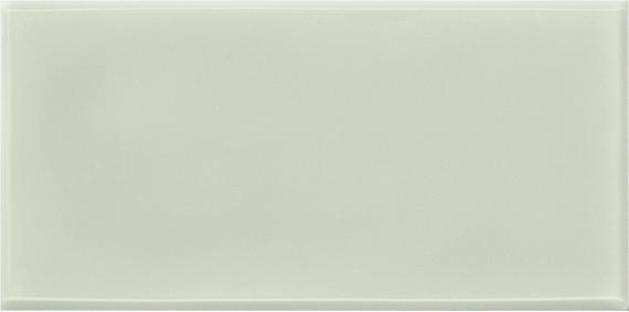 3x6 Retrospace Remix Natural Solid-Color Glossy Undulated Ceramic Tile Pale Sage