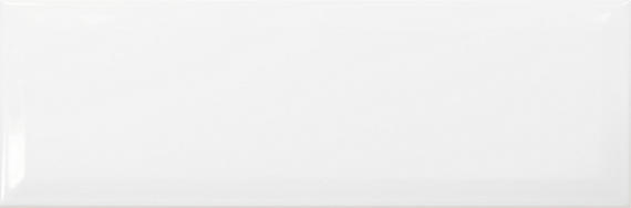 6x18 Annapolis Remix Natural Solid-Color Glossy Beveled Ceramic Tile Bright White