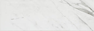 White Gray - 6x18 Platinum Natural Marble-Look Glossy Smooth Porcelain Tile