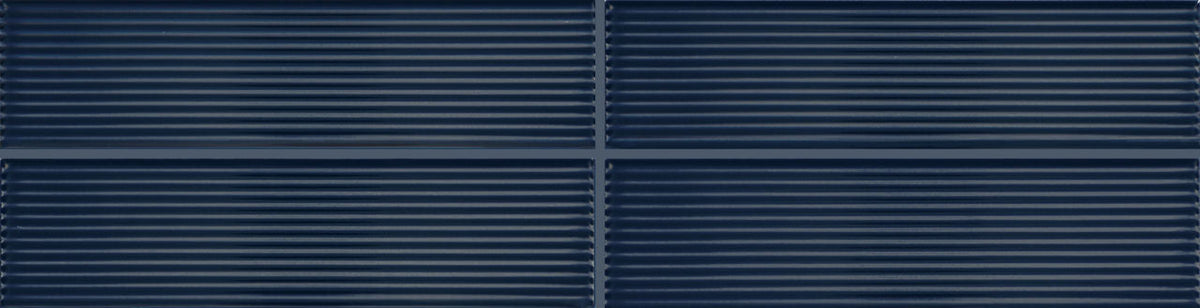 1/2x12 Color Story Pinstripes Jolly Solid-Color Glossy 3D-Geometric Ribbed Ceramic Tile