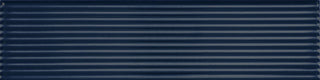Deep Blue - 1/2x12 Color Story Pinstripes Jolly Solid-Color Glossy 3D-Geometric Ribbed Ceramic Tile