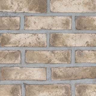 Brown Beige - 2.25x7.5 Doverton Natural-Look Matte Rough Faux Brick Tile