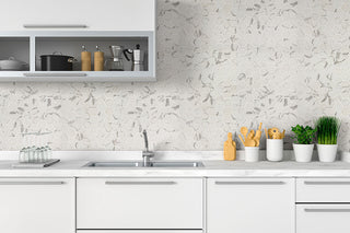 Gray Beige - 2" Statuario Hexagon Mosaic Marble-Look Matte Smooth Glass Tile
