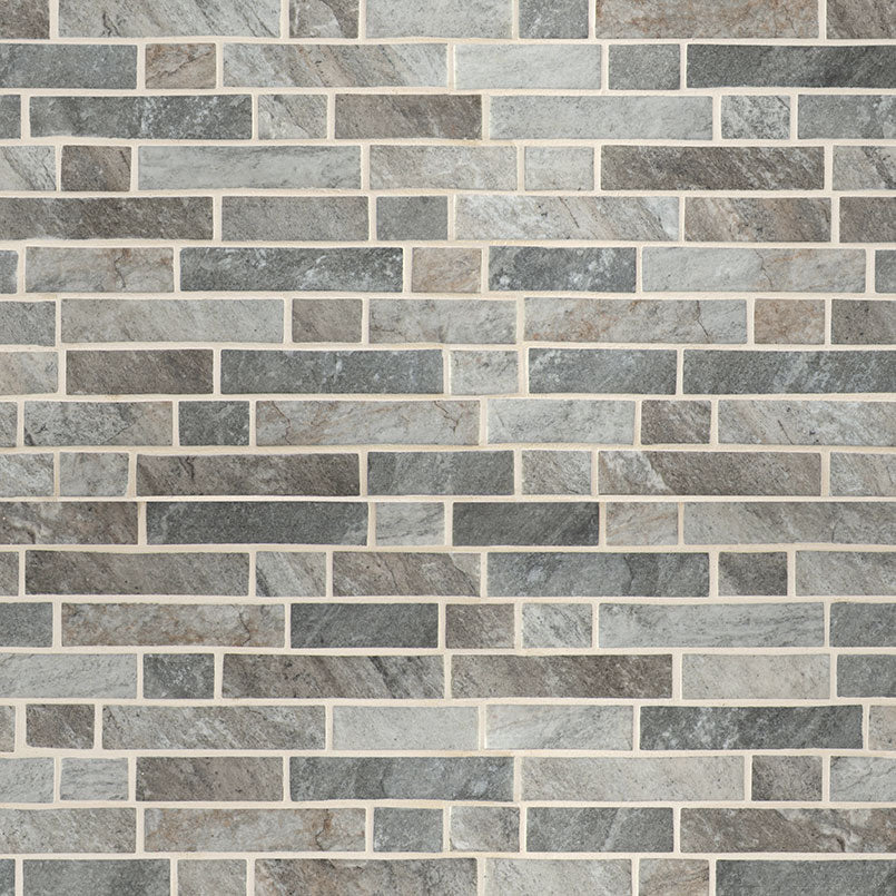 12x12 Stonella Mosaic Stone-Look Matte Smooth Glass Tile Gray Beige
