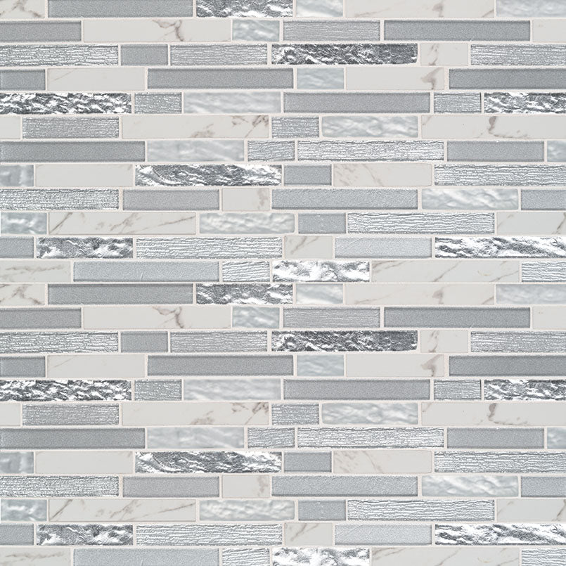 12x12 Whistler Mosaic Metallic-Look Metallic Textured Porcelain Tile