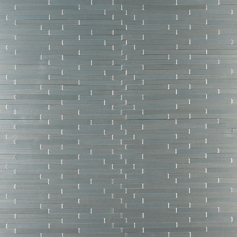 12x12 Silverina Mosaic Metallic-Look Metallic Textured Metal Tile