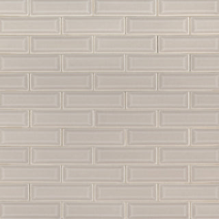 Cream Beige - 2x6 Portico Mosaic Solid-Color Glossy Smooth Ceramic Tile
