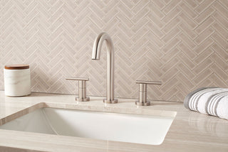 Cream Beige - 12x12 Portico Mosaic Solid-Color Glossy Smooth Ceramic Tile