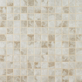 White Beige - 2x2 Terra Mosaic Marble-Look Matte Smooth Porcelain Tile