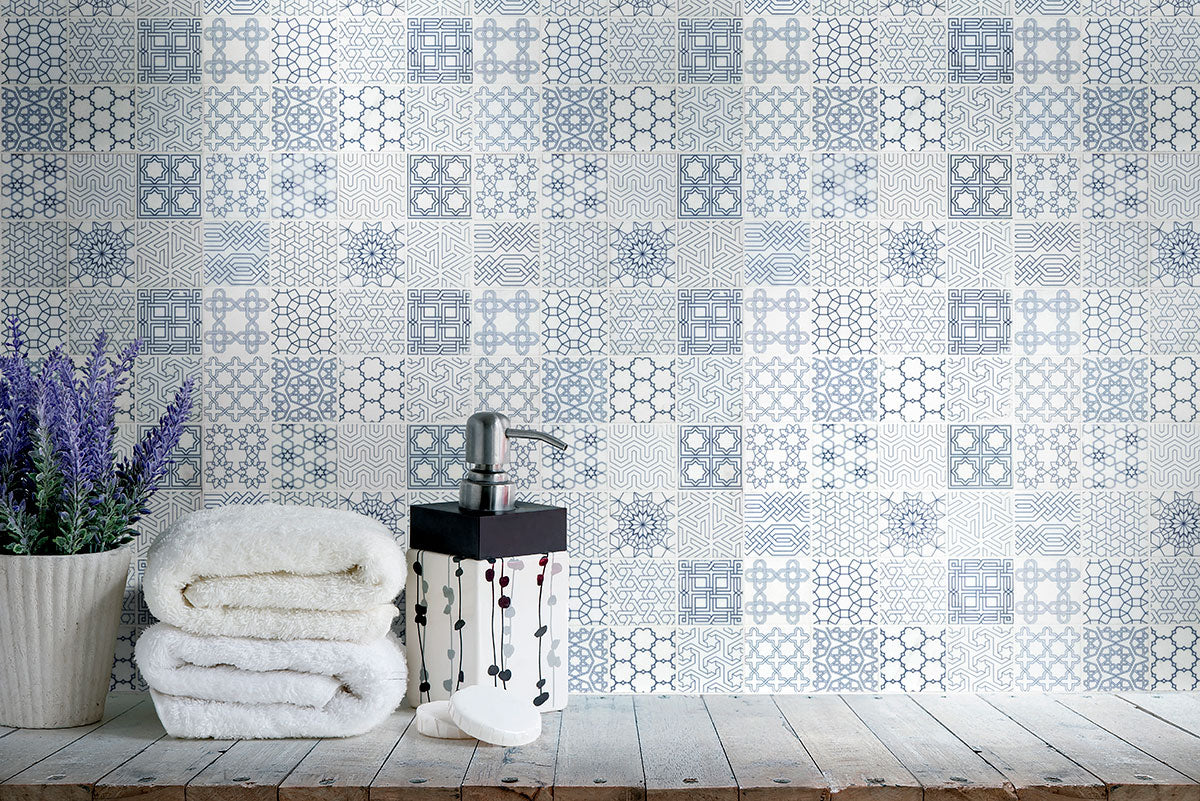 3x3 Zouli Moroccan Mosaic Natural-Look Matte Smooth Marble Tile
