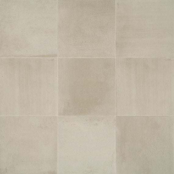 12x12 Modern Hearth Natural Concrete-Look Matte Smooth Porcelain Tile Warm Taupe