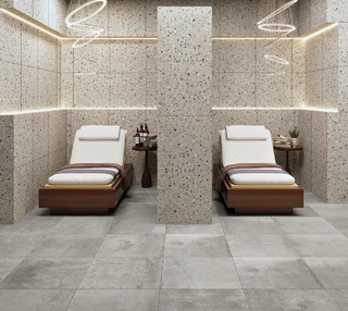Speckled Beige - 24x24 Poke Natural Terrazzo-Look Matte Smooth Porcelain Tile