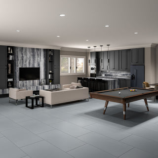 Light Gray - 24x24 Cohesion Natural Concrete-Look Polished Smooth Porcelain Tile