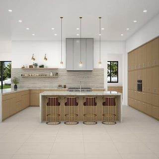 Warm Ivory - 33x33 Merchant Natural Concrete-Look Matte Smooth Porcelain Tile
