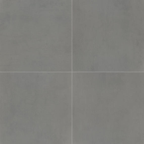 33x33 Merchant Natural Concrete-Look Matte Smooth Porcelain Tile Medium Gray