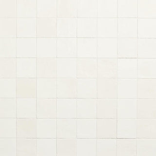 Cream White - 4x4 Studio Haven Mosaic Stone-Look Glossy Smooth Ceramic Tile