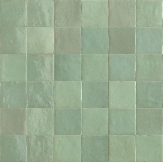 4x4 Zellige Neo Natural Mixed-Color Glossy Undulated Ceramic Tile