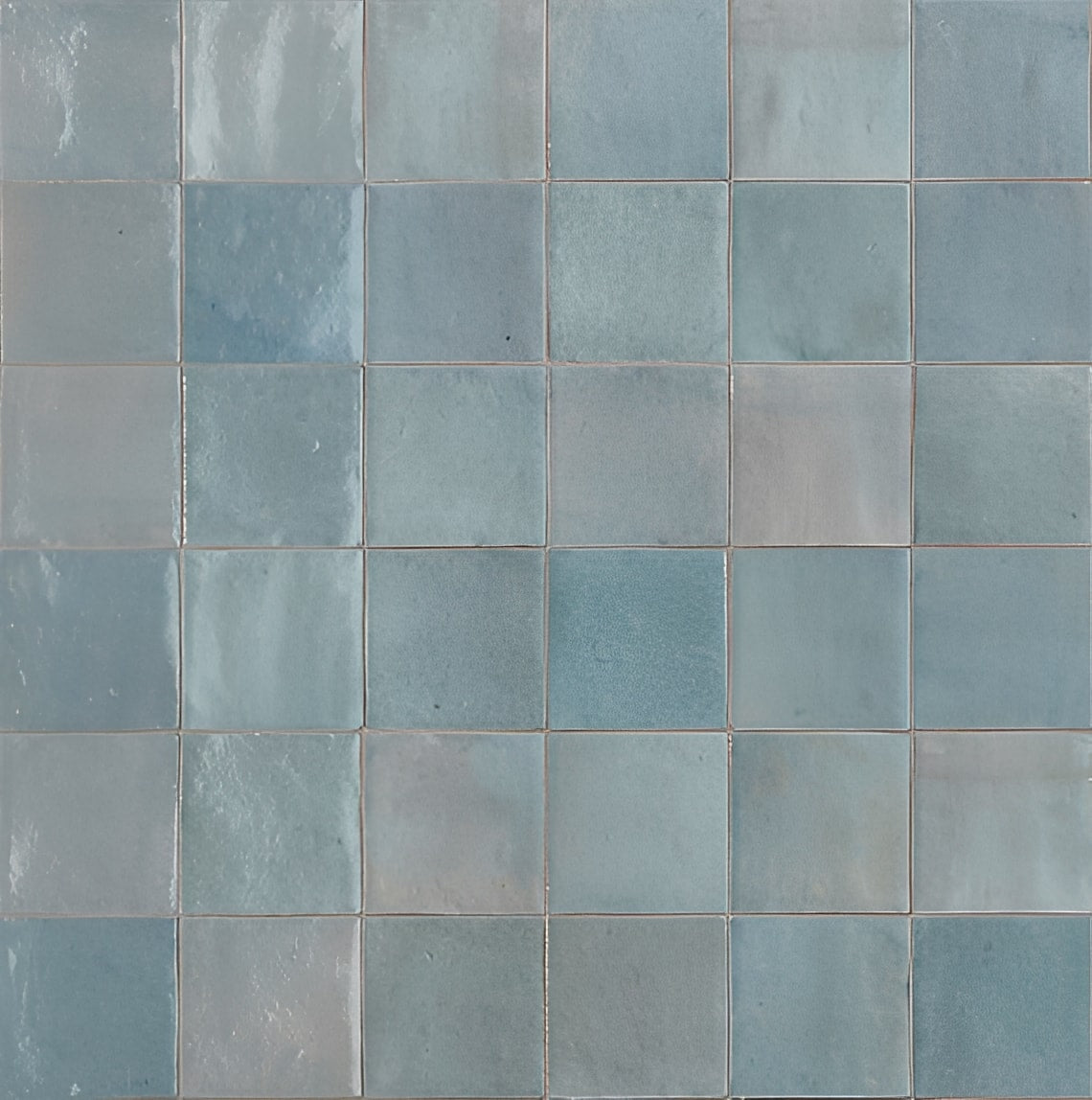 4x4 Zellige Neo Natural Mixed-Color Glossy Undulated Ceramic Tile