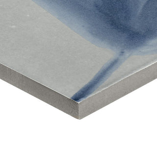 Soft Gray - 6x6 Rice Petal Floral Patterned Mixed-Color Glossy Smooth Porcelain Tile