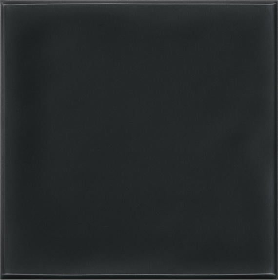 6x6 Retrospace Remix Natural Solid-Color Glossy Smooth Ceramic Tile Charcoal Black