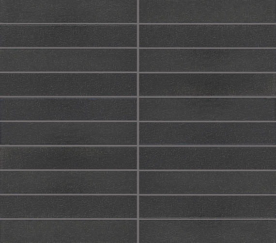 1x6 Inyo Mosaic Natural-Look Satin Smooth Porcelain Tile Charcoal Black