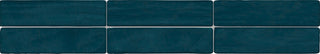 Ocean Blue - 12x10 Artcrafted Straight Joint Stacked Mosaic Solid-Color Glossy Smooth Ceramic Tile