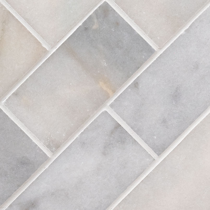 3X6 Greecian Subway Pattern Mosaic Natural-Look Polished Smooth Marble Tile Medium Brown