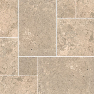 Soft Beige - 4x2 Crema Square & Rectangle Natural-Look Brushed Smooth Marble Tile