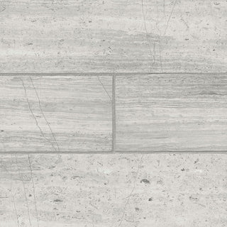 Pale Taupe - 4x12 White Oak Stone-Look Honed Honed Marble Tile