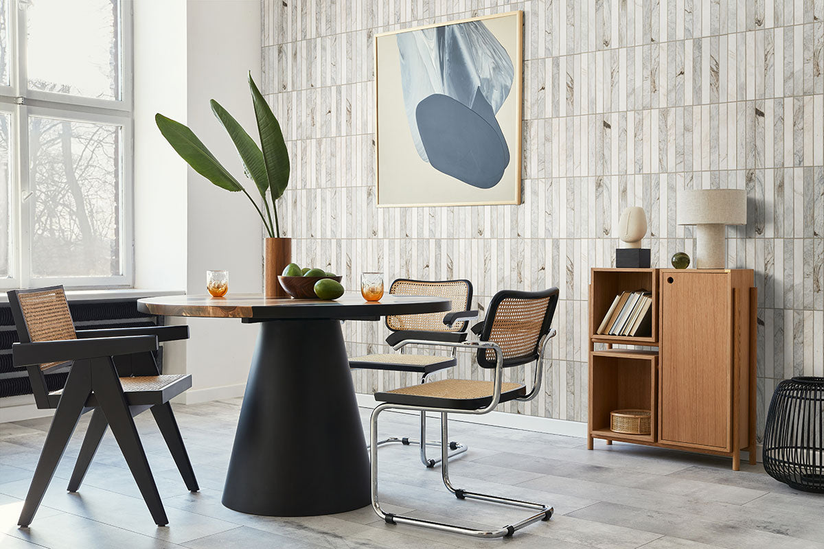 2x12 Arabescato Stacked Mosaic Natural-Look Honed Smooth Marble Tile