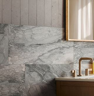 Gray - 24x48 Kaya Intense Veining Marble-Look Matte Smooth Porcelain Tile